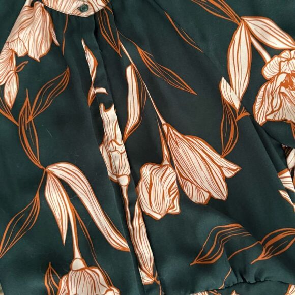 A New Day Dress Floral Green Orange Medium - Picture 5 of 5